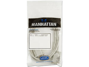 Cable Null-Modem Manhattan DB9 Hembra/DB9 Hembra, 1.8m.