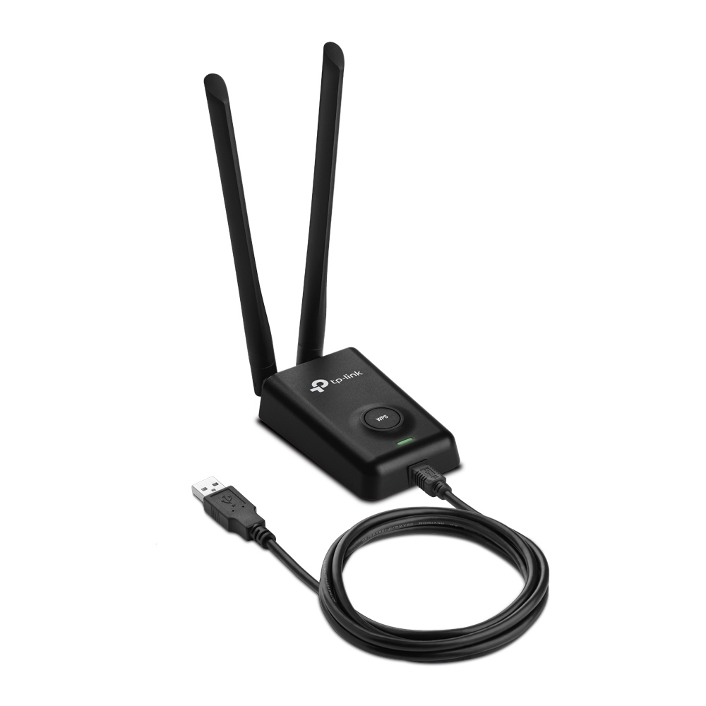 Adaptador USB Inalámbrico de Alta Potencia N 300Mbps, USB 2.0, 2 Antenas Desmontables de 5dBi, TP-LINK TL-WN8200ND 