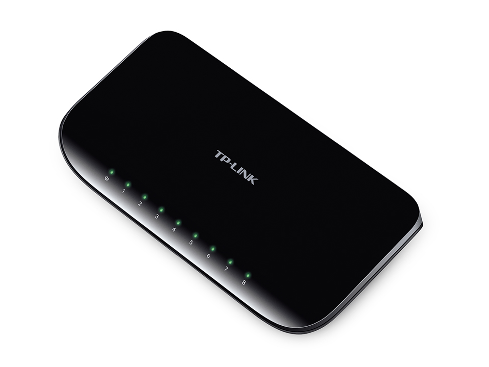 Switch de Escritoio, 8 Puertos RJ45 10/100/1000Mbps, No Administrable, Plug and Play, TP-LINK TL-SG1008D