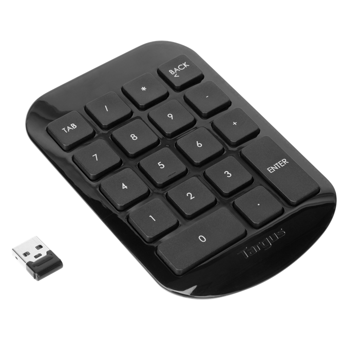 Teclado Numérico | Conexión Inalámbrica | Color Negro | Nano Receptor USB | Targus AKP11US