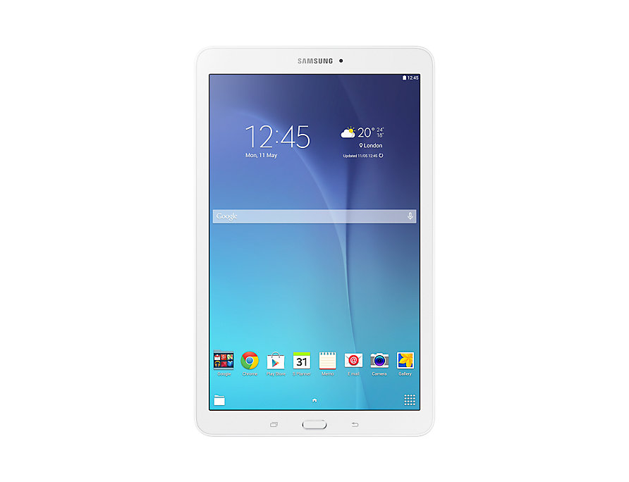 Tablet Galaxy Tab E 9.6'' (SM-T560) | RAM 1.5GB | Almacenamiento Int. 8GB | 1280 x 800 Pixeles | S.O. Android 4.4 | Conectividad Bluetooth 4.0, WLAN | Color Blanco | Samsung SM-T560NZWAMXO