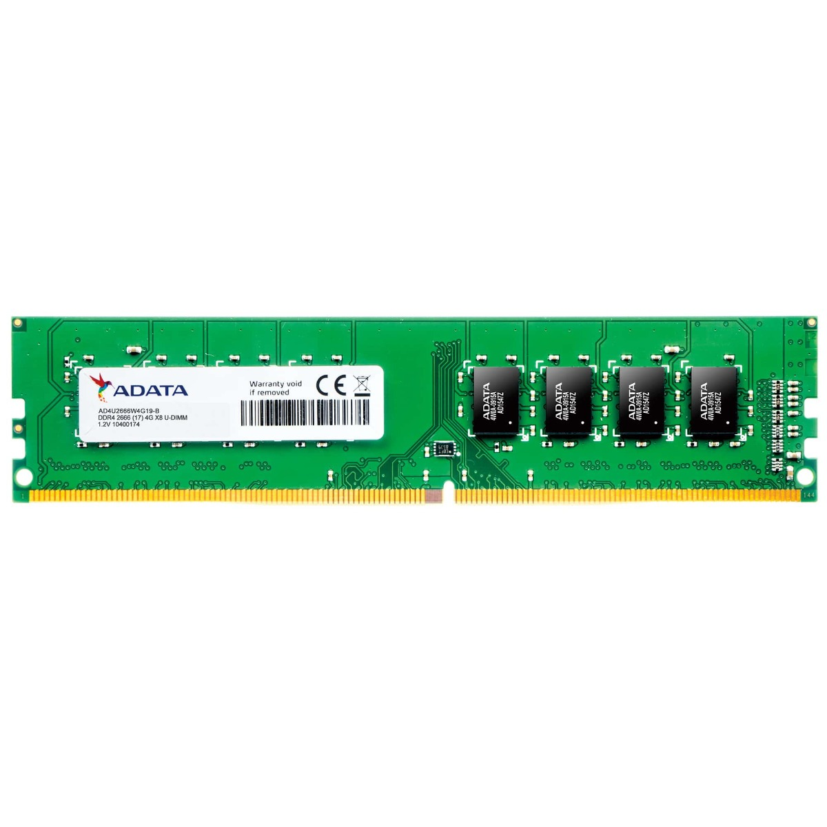 Memoria RAM DDR4 UDIMM | 16GB | PC4-19200 | Velocidad 2400mhz | LATENCIA CL15 | Pines 288 | 1.2V | ADATA AD4U2400316G17-S