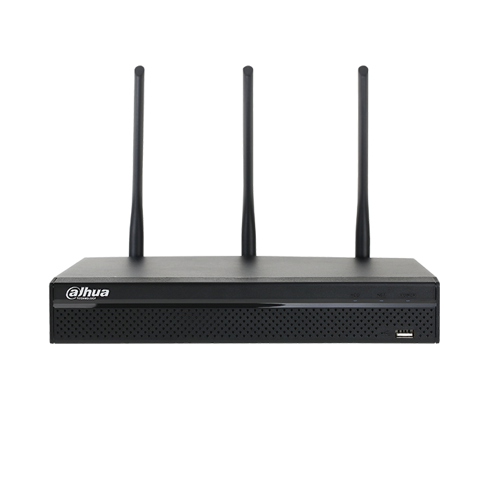 Kit de Video Vigilancia Dahua | 1 NVR de 4 Canales IP NVR4104HSW + 2 Cámaras IP Bullet IP67 de 3Mp con Función Smart IR IPCHFW1320SW28 + 2 Transformadores de Voltaje PFM321 + HDD 1TB Optimizado para Video Vigilancia WD10PURZ | DAHUA DPP2CHWIFI
