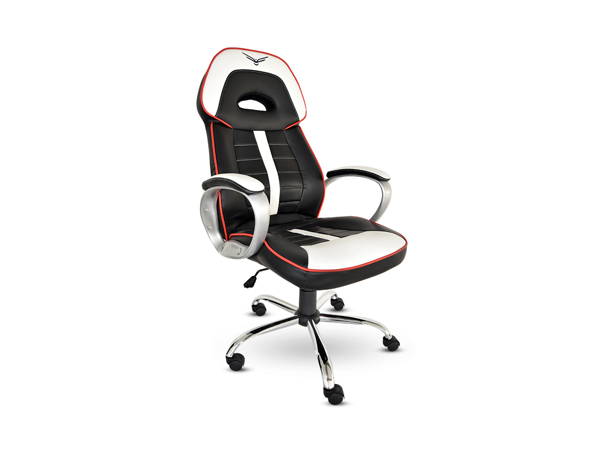 Silla Gaming by Naceb Mod. WarHammer, Color Negro/Blanco NA-0910