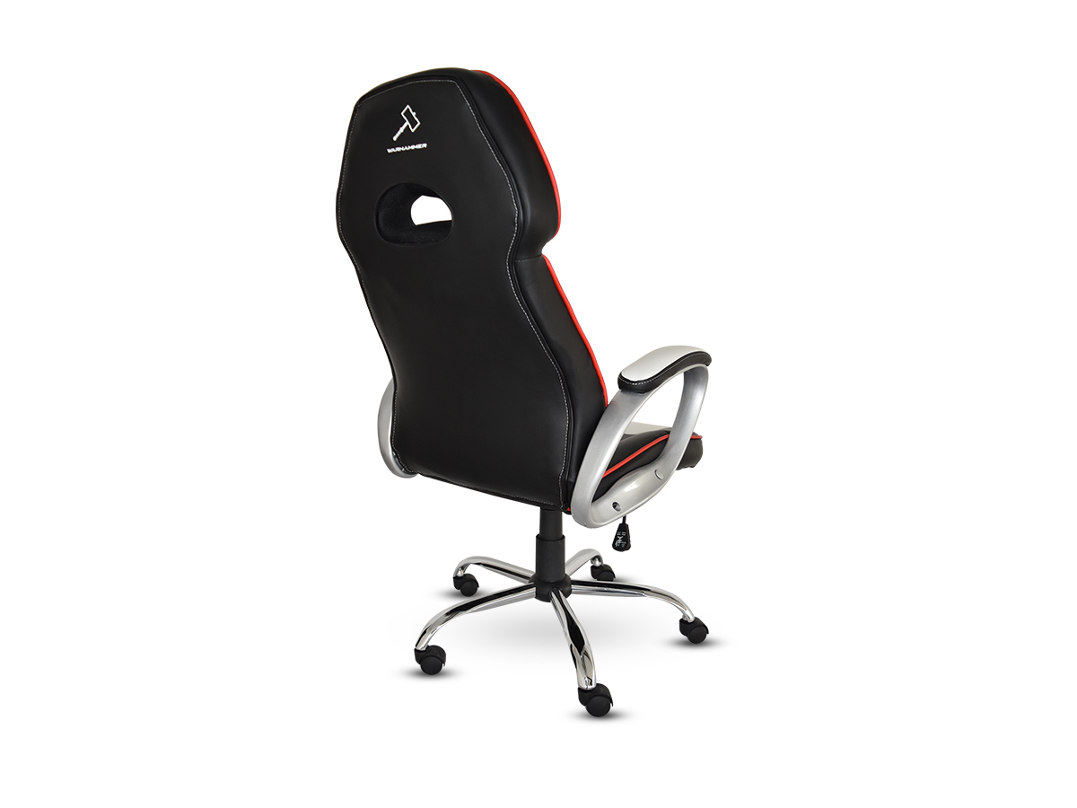 Silla Gaming by Naceb Mod. WarHammer, Color Negro/Blanco NA-0910