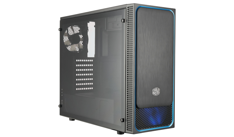 Gabinete Cooler Master, Modelo MasterBox E500L, C/Ventana LED Azul, ATX / Micro-ATX / Mini-ATX, USB 3.0, Negro/Azul, No Incluye Fuente De Poder, MCB-E500L-KA5N-S00