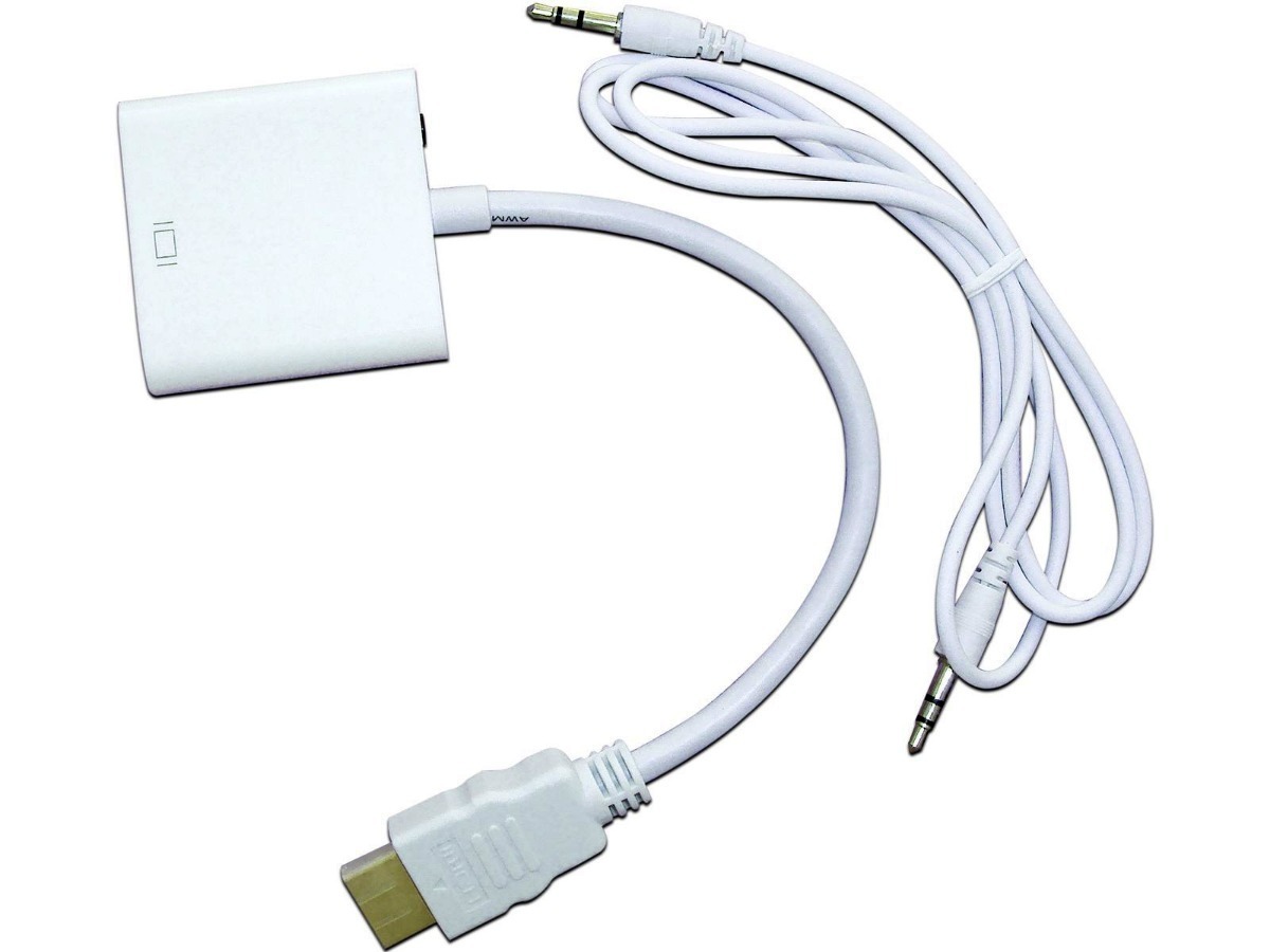 Convertidor HDMI Macho a SVGA Hembra, C/Conector 3.5mm (Audio), NACEB NA-235