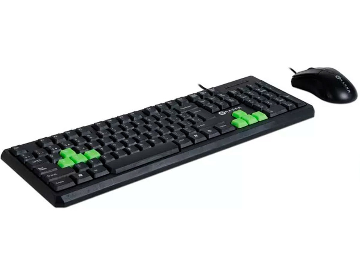 Kit de Teclado Multimedia y Mouse Alámbricos NA-457, USB, Plug and Play, Color Negro, Resistente al Agua, NACEB NA-457
