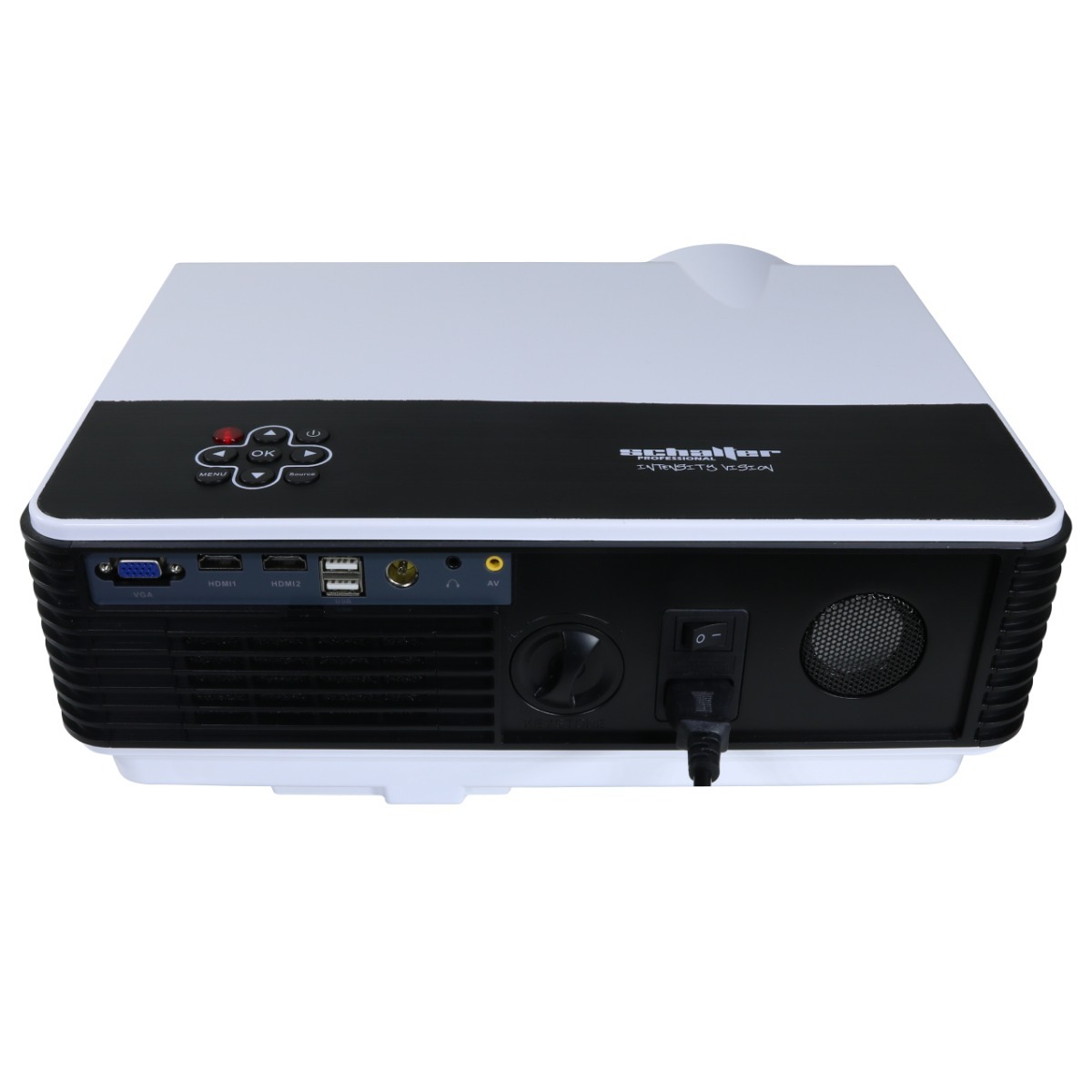 Proyector Profesional | 4000 Lúmenes | Tamaño Imagen 50-200” | SVGA / HDMI / USB  | 30,000 Horas (Vida Útil Lámpara)| SCHALTER S-INTENSITY