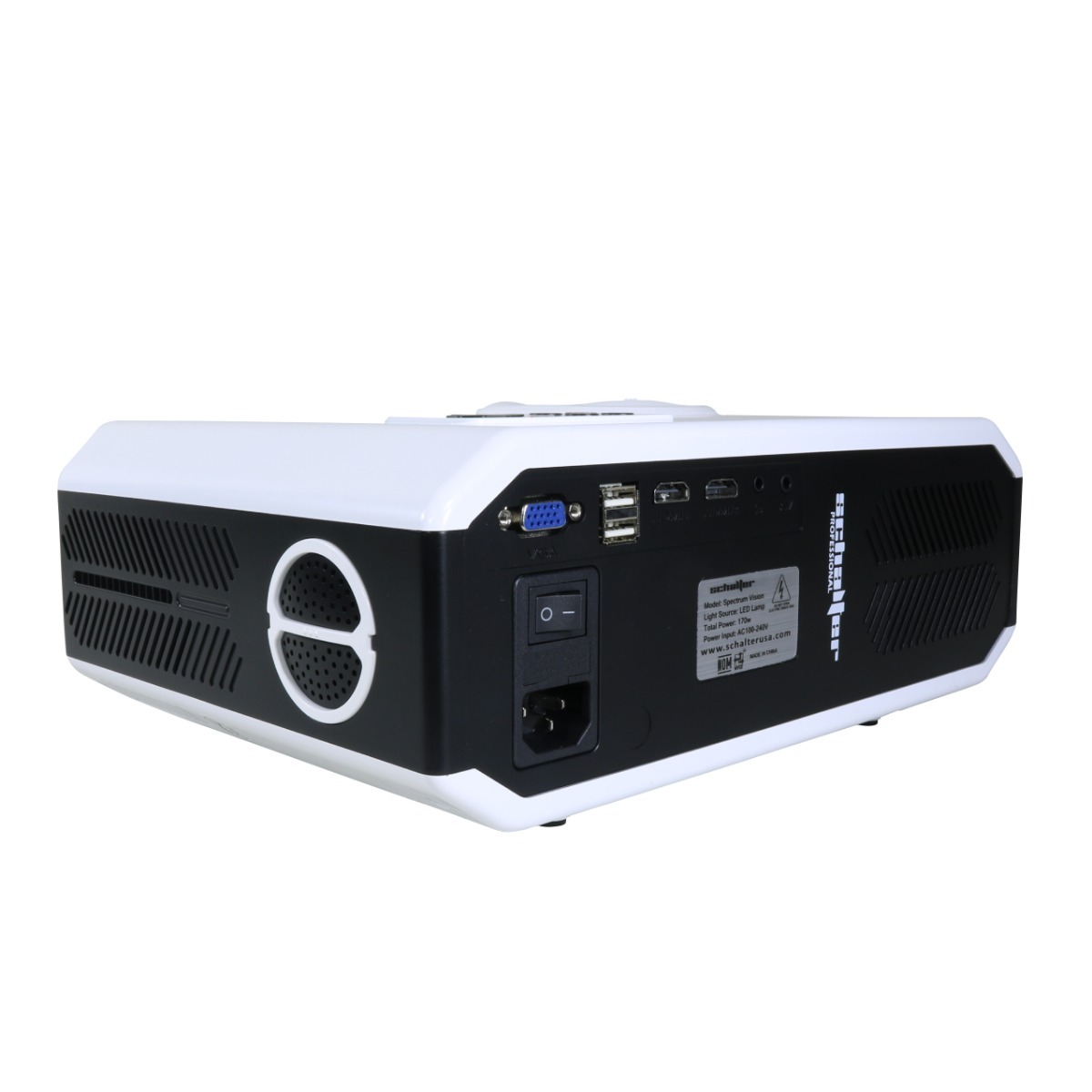 Proyector Profesional | 3200 Lúmenes | Tamaño Imagen 50-200” | SVGA / HDMI / USB  | 30,000 Horas (Vida Útil Lámpara) | SCHALTER S-SPECTRUM