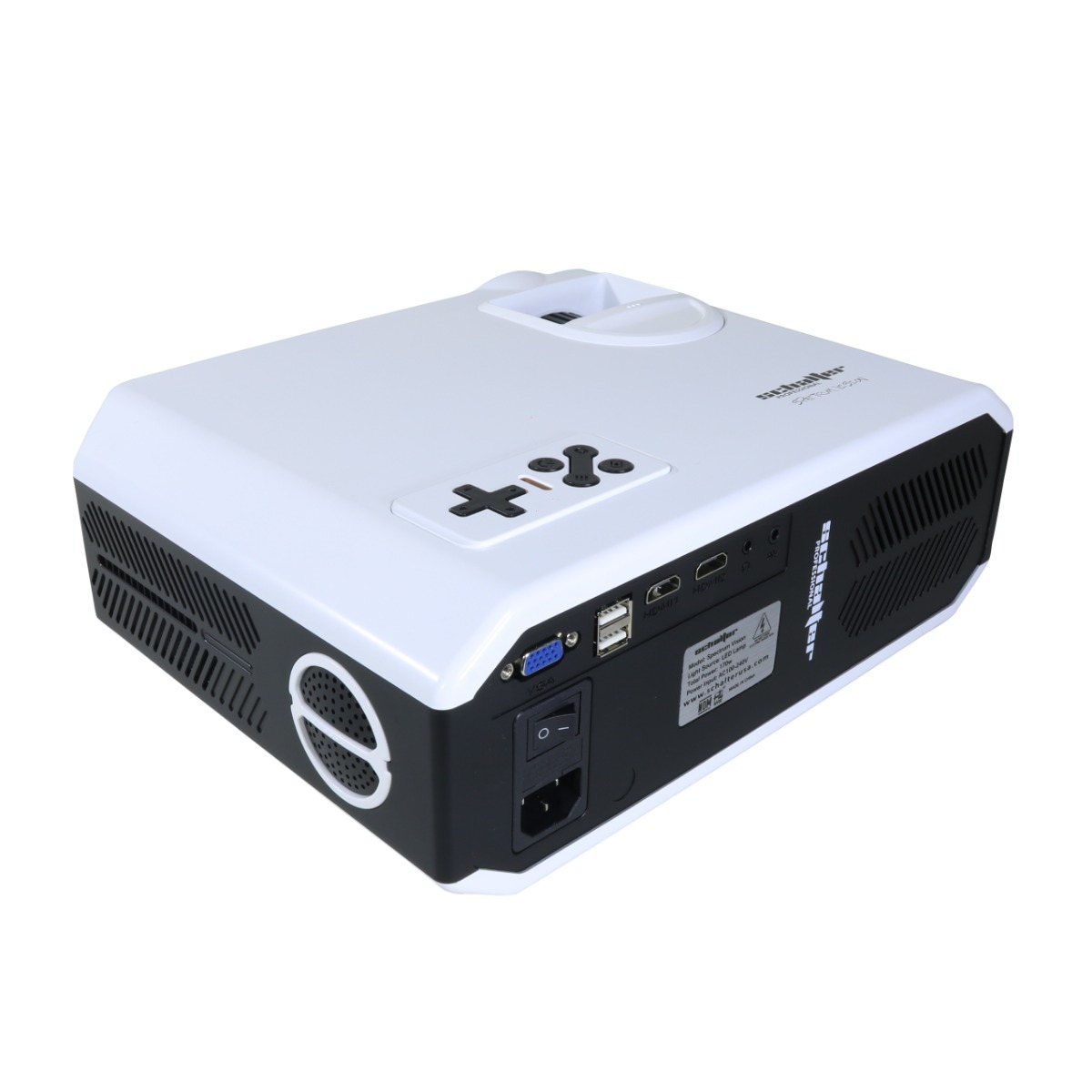 Proyector Profesional | 3200 Lúmenes | Tamaño Imagen 50-200” | SVGA / HDMI / USB  | 30,000 Horas (Vida Útil Lámpara) | SCHALTER S-SPECTRUM