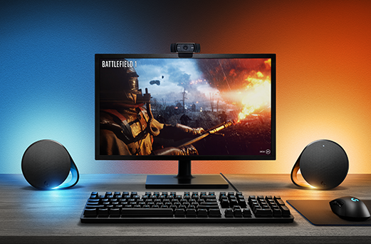 Bocinas Gaming G560, Iluminación RGB, Interfaz Bluetooth / USB / 3.5mm, 240 Vatios, Sonido DTS:X ULTRA, Logitech 980-001300