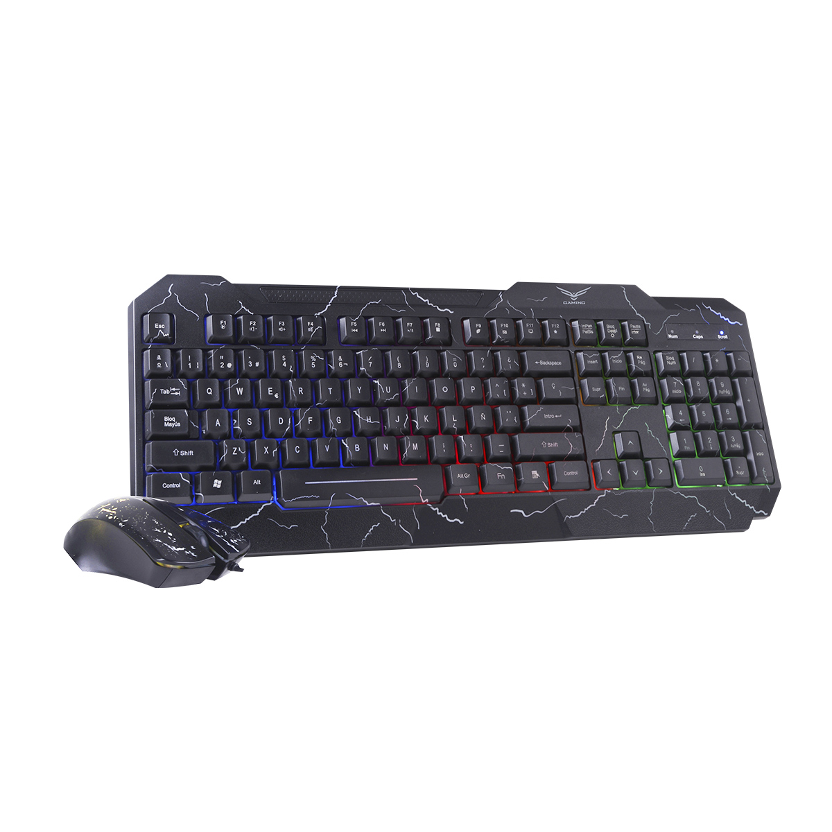 Kit Teclado y Mouse Gamer Alámbricos, USB 2.0 (1.5 Metros), NACEB NA-633