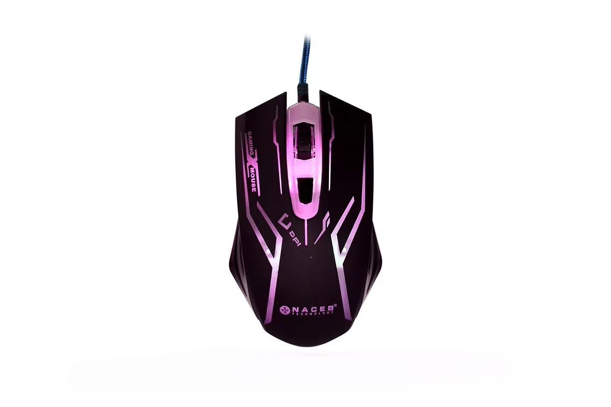 Kit de Teclado y Mouse Alambrico Gamer Naceb Na-617 USB Español Led 4 colores