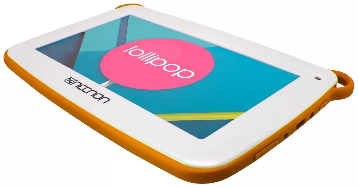 Tablet Necnon Kids M002N, CPU DC, RAM 1GB, 8GB, Pantalla Multi-touch de 7", Wi-Fi, Android 4.2. Color Amarillo