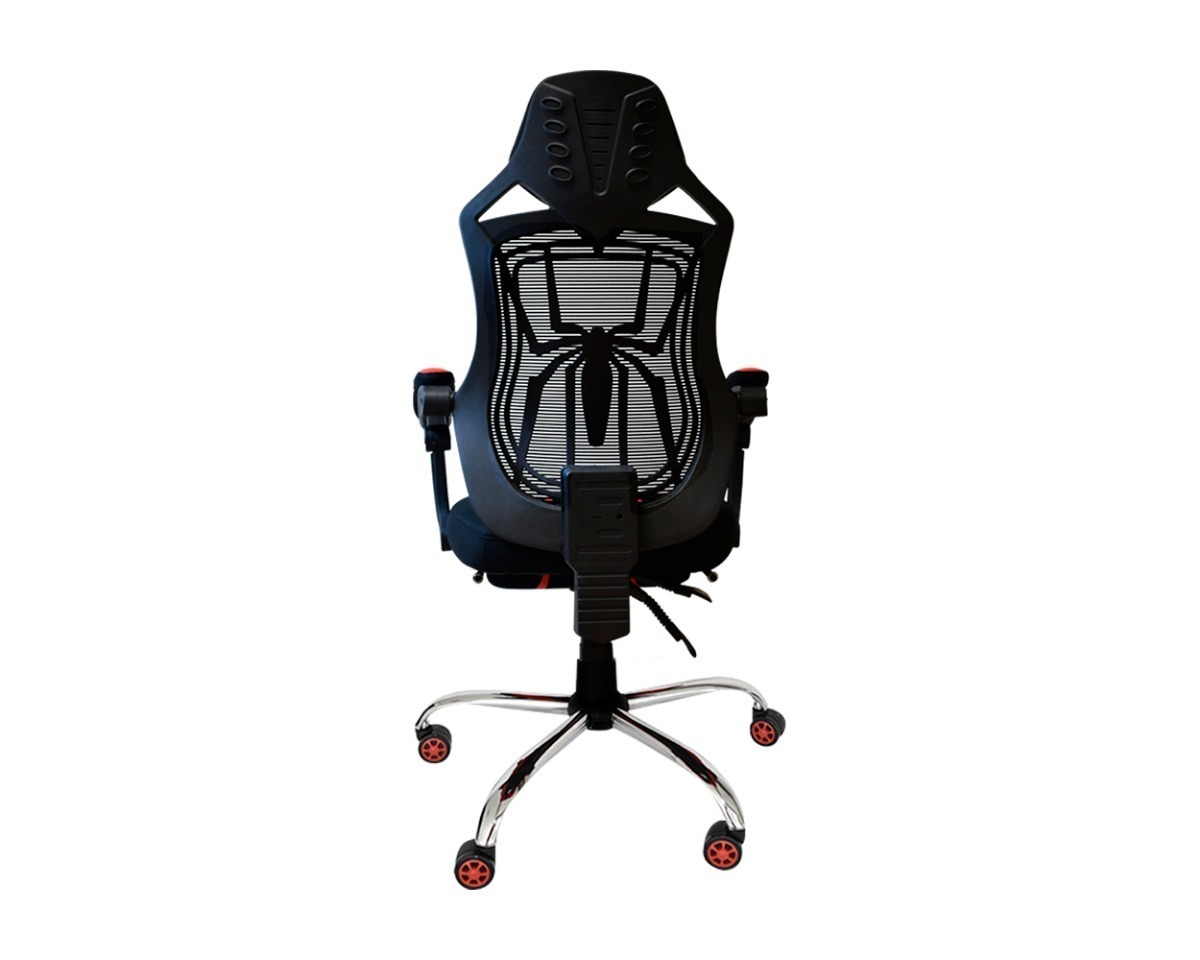 Silla Gamer by NACEB Mod. Sport Spider, Color Negro / Rojo, C/Descansa Pies, Reforzada, NA-0928