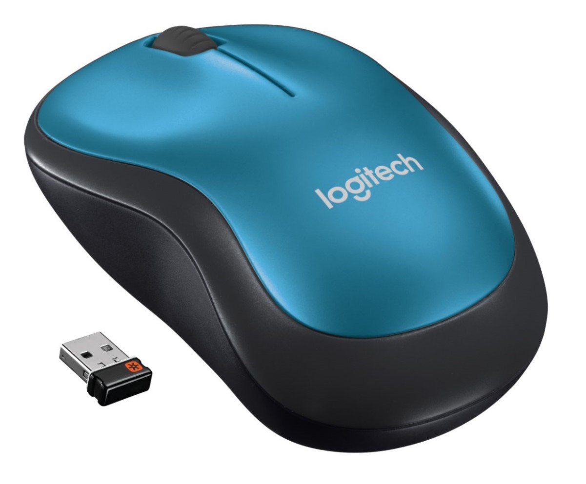 Mouse Óptico M185, Inalámbrico, Plug and Play, Nano Receptor USB 2.4Ghz, Color Azul, Logitech 910-003636