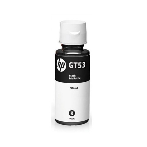 Botella de Tinta Original HP GT53, Color Negro, Capacidad 90ml, Rendimiento Aprox. 4,000 Páginas, 1VV22AL