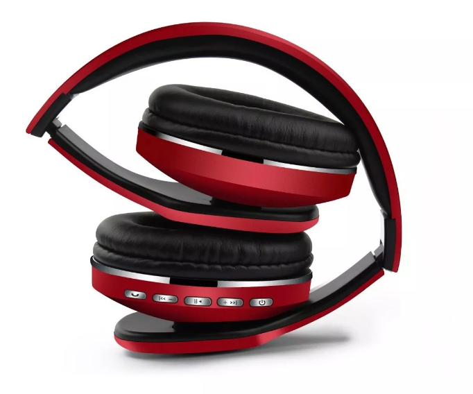 Diadema con Micrófono Cetus, Bluetooth, Radio AM/FM, Color Rojo, NACEB NA-0307R