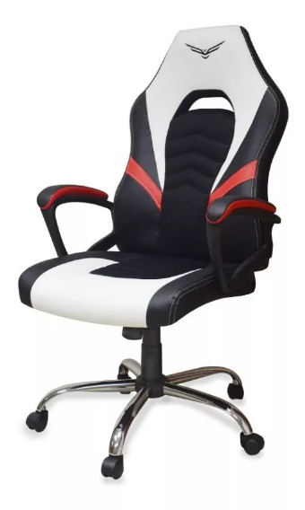 Silla Gamer by NACEB Mod. Titan, Color Blanca, Base de Metal, Semi Reclinable, Naceb NA-0935B