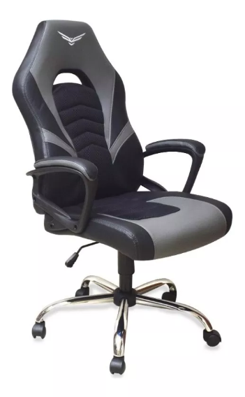 Silla Gamer by NACEB Mod. Titan, Color Negro, Base de Metal, Semi Reclinable, Naceb NA-0935N