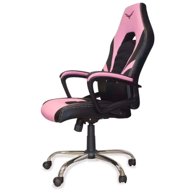 Silla Gamer by NACEB Mod. Titan, Color Rosa, Base de Metal, Semi Reclinable, Naceb NA-0935R