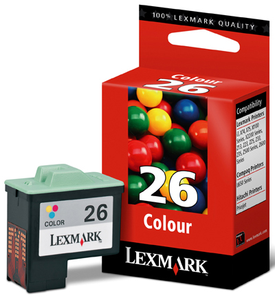 Cartucho Lexmark 10N0026/10N1126. Cart. Tinta Color Núm.26 Rendimiento Estandar
