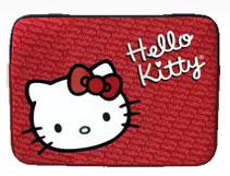 Funda de neopreno para Netbook hasta 11" Hello Kitty (rojo / blanco)