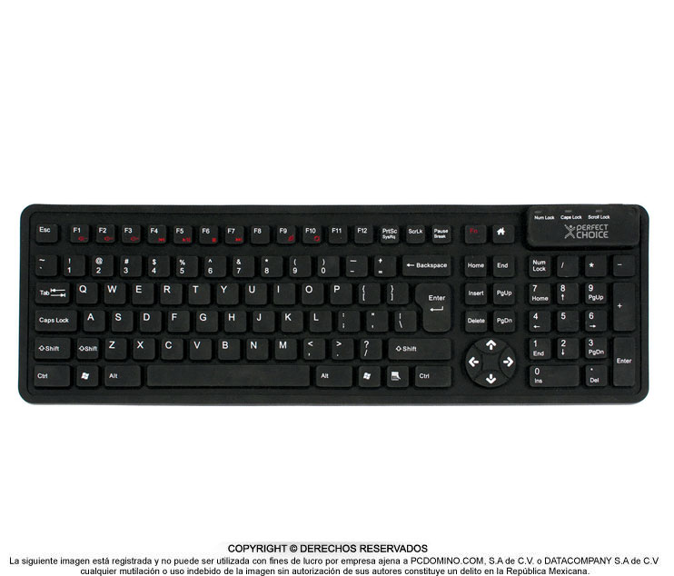 Teclado Flexible Multimedia Perfec Choice por USB