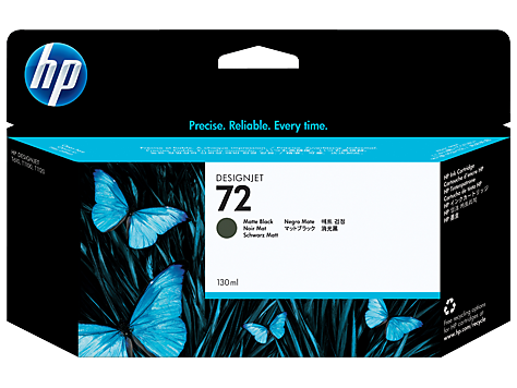 Cartucho de Tinta Original 72, Color Negro Mate, Contenido Neto 130 Mililitros, HP C9403A