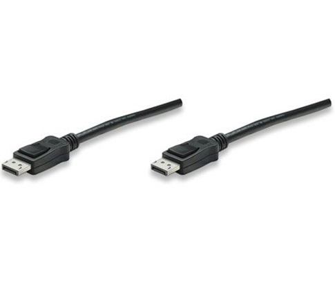 Cable de Video DisplayPort - DisplayPort (M-M), Blindado, Longitud 1.8 Metros, MANHATTAN 307116