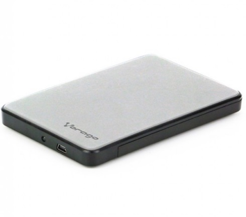 Gabinete P/ Disco Duro, 2.5", Aluminio, USB 2.0, Color Plata, VORAGO HDD-102-PL