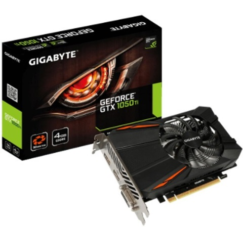 Tarjeta de Video NVIDIA GeForce GTX 1050Ti, 4GB GDDR5, 1xHDMI, 1xDVI, 1xDP, PCI Exp x16 3.0, GIGABYTE GV-N105TD5-4GD