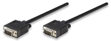 Cable de Video VGA DB15 (M-M), Color Negro, Longitud 11 Metros, MANHATTAN 371377