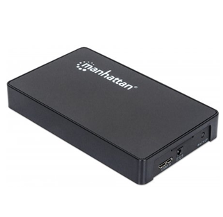 Gabinete P/ Disco Duro, 2.5", Plástico, USB 3.0, Color Negro, MANHATTAN 130349