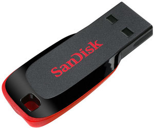 Memoria Flash USB, Capacidad 64GB, Modelo Cruzer Blade, USB 2.0, Color Negro, SANDISK SDCZ50-064G-B35
