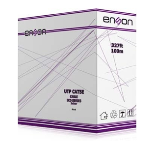 Bobina de Cable Enson Cat5e UTP Serie Eco, 100 Metros, Blanco, uso interior