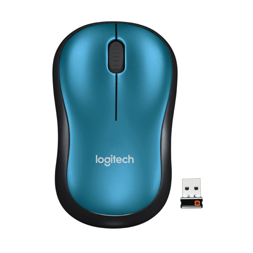 Ratón (Mouse) Óptico Modelo M185, Inalámbrico (USB), Hasta 1000 DPI, Color Azul, LOGITECH 910-003636