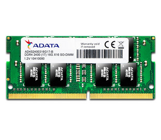 Memoria RAM DDR4 SO-DIMM, PC4-19200 (2400MHz), 16GB, 1.2V, CL17, ADATA AD4S2400316G17-S