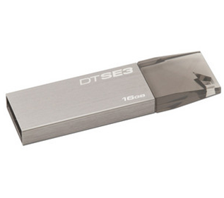 Unidad Flash USB 2.0 Kingston DataTraveler SE3 de 16GB, KC-U6816-4C1X, Gris
