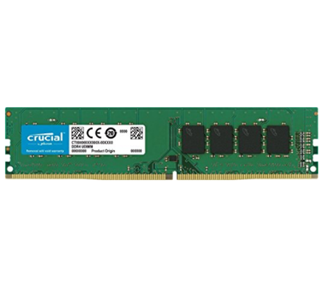 Memoria RAM DDR4 U-DIMM, PC4-19200 (2400MHz), 8GB, 1.2V, CL15, Crucial CT8G4DFD824