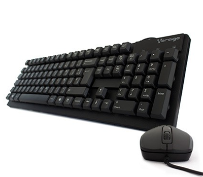 Teclado y Ratón (Mouse), Español, 105 Teclas / 3 Botones, Alámbricos (USB), VORAGO KM-106