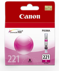 Cartucho de Tinta Original Modelo CLI-221, Color Magenta, Rendimiento Aprox. 530 Páginas, CANON 2948B001AA