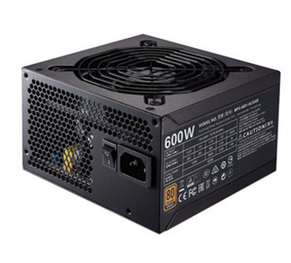 Fuente de Poder Certificada Cooler Master MasterWatt de 600W, ATX, 80 PLUS® Bronze, 85% de Eficiencia, 120mm MPX-6001-ACAAB-US