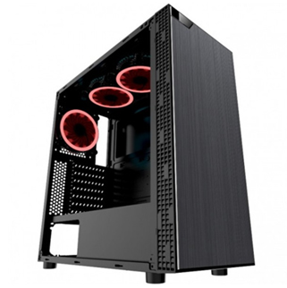 Gabinete Eagle Warrior ATX Robot M Ventana Sin Fuente USB 3.0 Negro / Rojo CGROBOTM02H8REGW