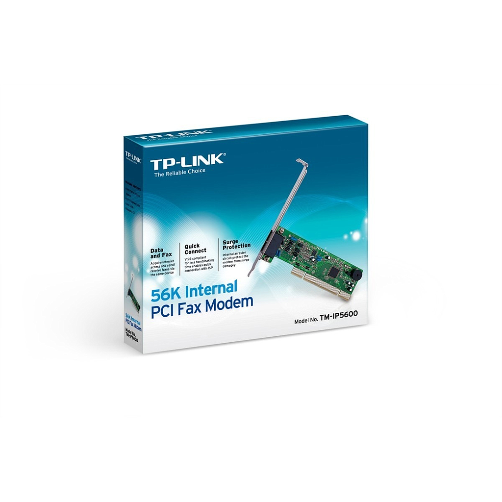 Tarjeta PCI - Fax Modem, 56 KBPS, TP-LINK TM-IP5600