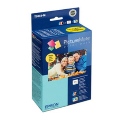 Kit de Cartucho y Papel Picturemate, 4 Colores, 100 Páginas, EPSON T5845-M