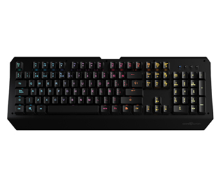 Teclado Gamer, Game Factor, Mecánico, Iluminación RGB, Alámbrico (USB), Antighost, Longitud del Cable 1.80 Metros, VORAGO KBG-601
