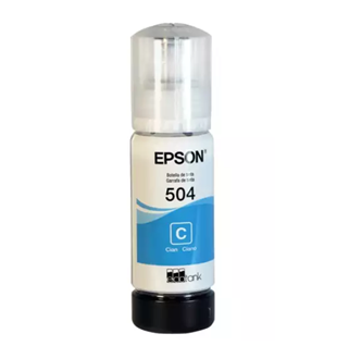 Botella de Tinta Original T504, Color Cian, Capacidad 70ml, Rendimiento Aprox. 6,000 Páginas, EPSON T504220-AL