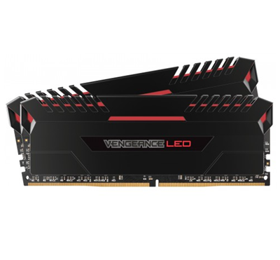 Kit Memoria RAM DDR4 16GB (2 x 8 GB) | PC4-21300 (2666MHz) | CL16 | LED Rojos | Corsair VENGEANCE® CMU16GX4M2A2666C16R